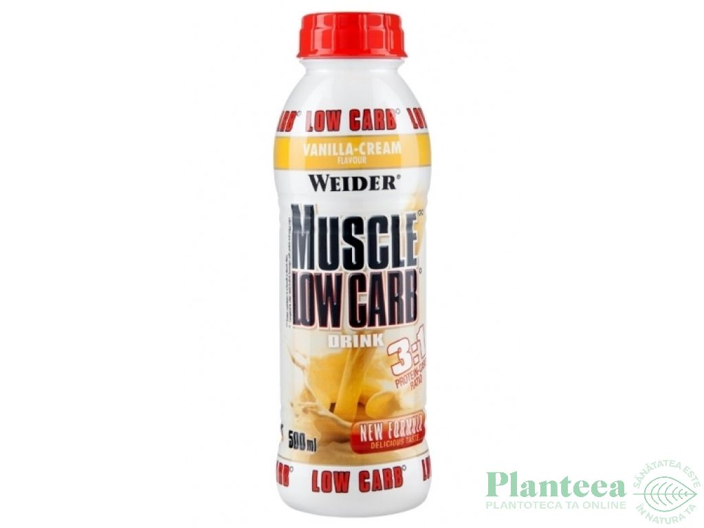 Shake muscle low carb vanilie 500ml - WEIDER