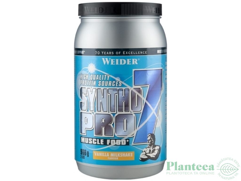 Pulbere mix proteica Syntho pro7 vanilie 908g - WEIDER