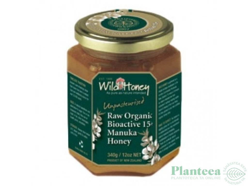 Miere Manuka umf15+ raw 340g - WILD HONEY