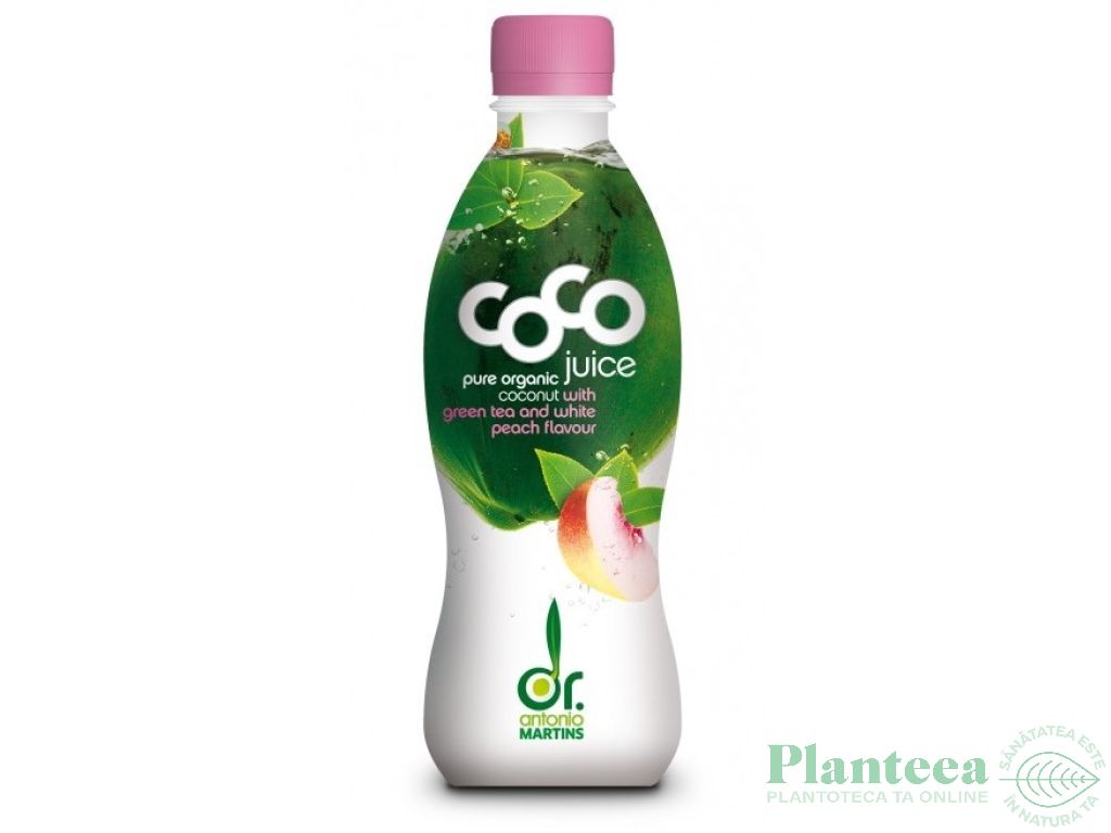 Apa cocos ceai verde piersica GreenCoco 330ml - DR ANTONIO MARTINS
