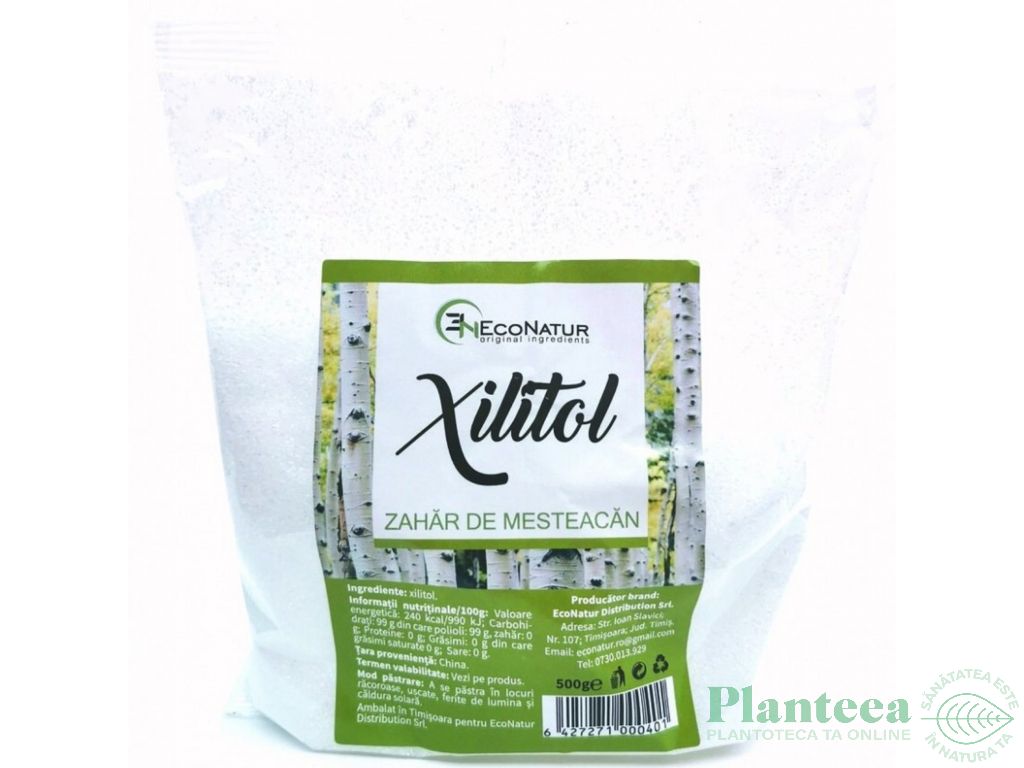 Xilitol mesteacan cristalizat 500g - ECONATUR