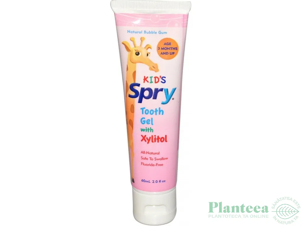 Gel gingii dinti xylitol copii bubble gum 60ml - SPRY