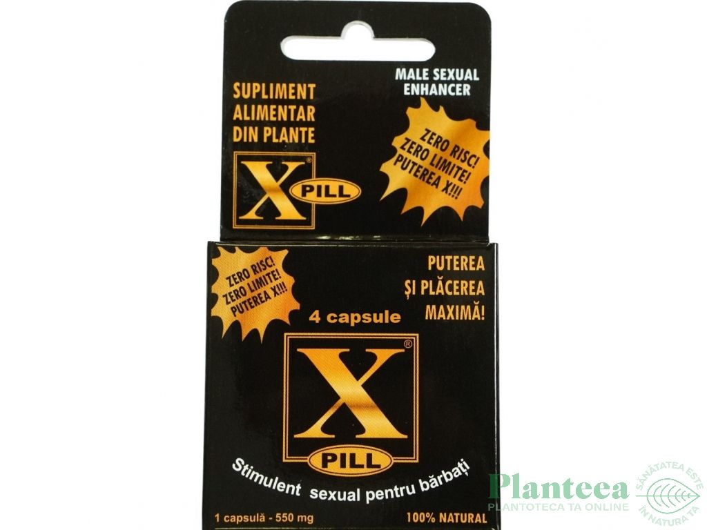 X pill stimulent sexual barbati 4cps - SICHUAN WEILONG PHARMA