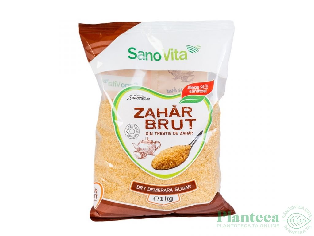 Zahar brut trestie nerafinat 1kg - SANOVITA