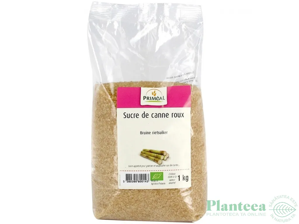 Zahar brun trestie nerafinat eco 1kg - PRIMEAL