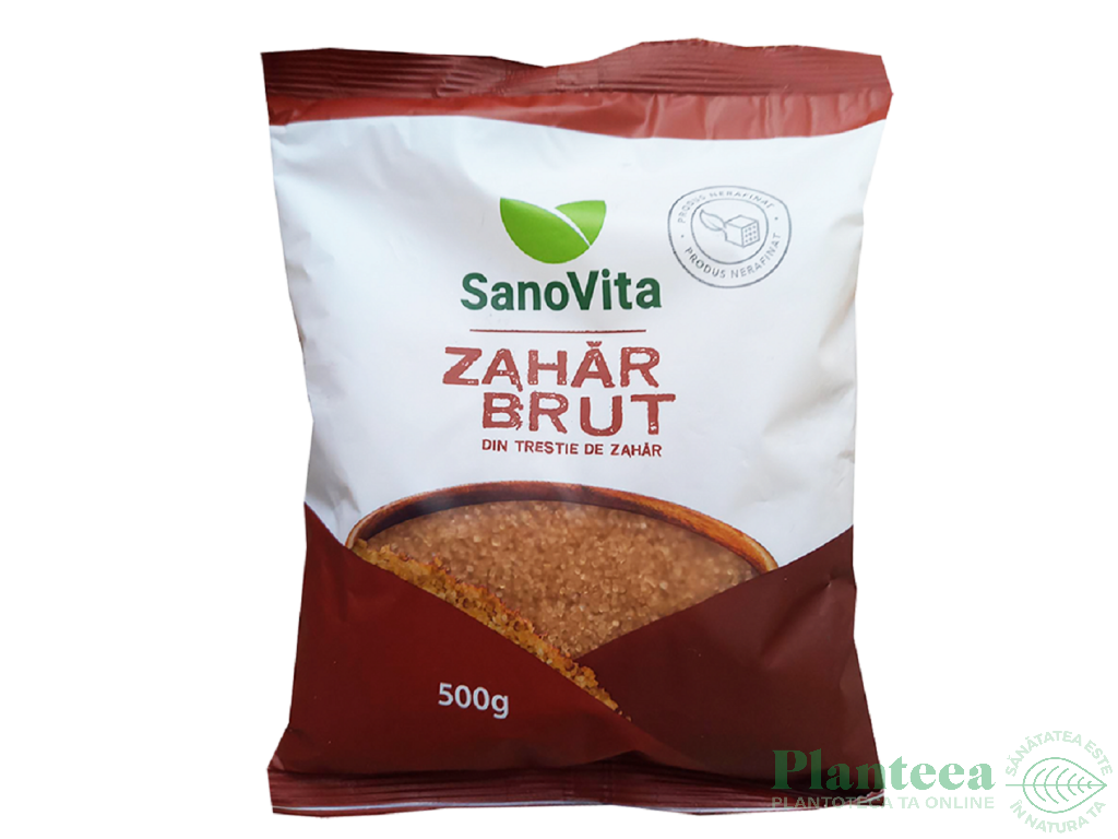 Zahar brut trestie nerafinat 500g - SANOVITA