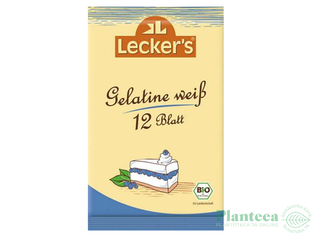 Gelatina porc 12foite bio 20g - LECKER`S