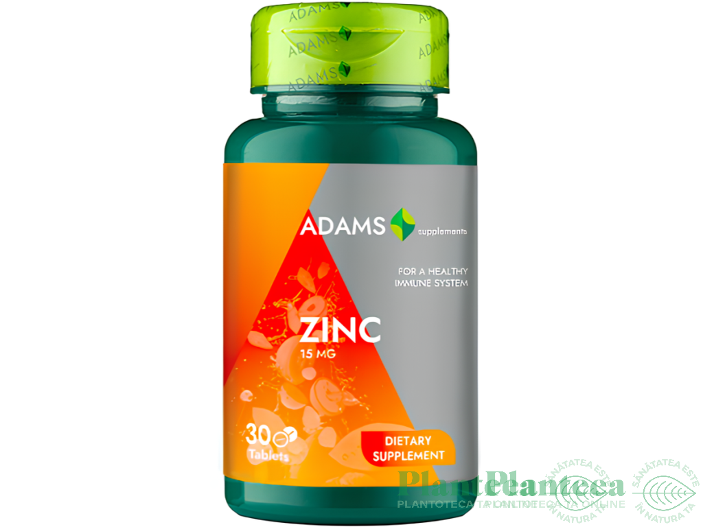 Zinc 15mg 1x30cp - ADAMS SUPPLEMENTS