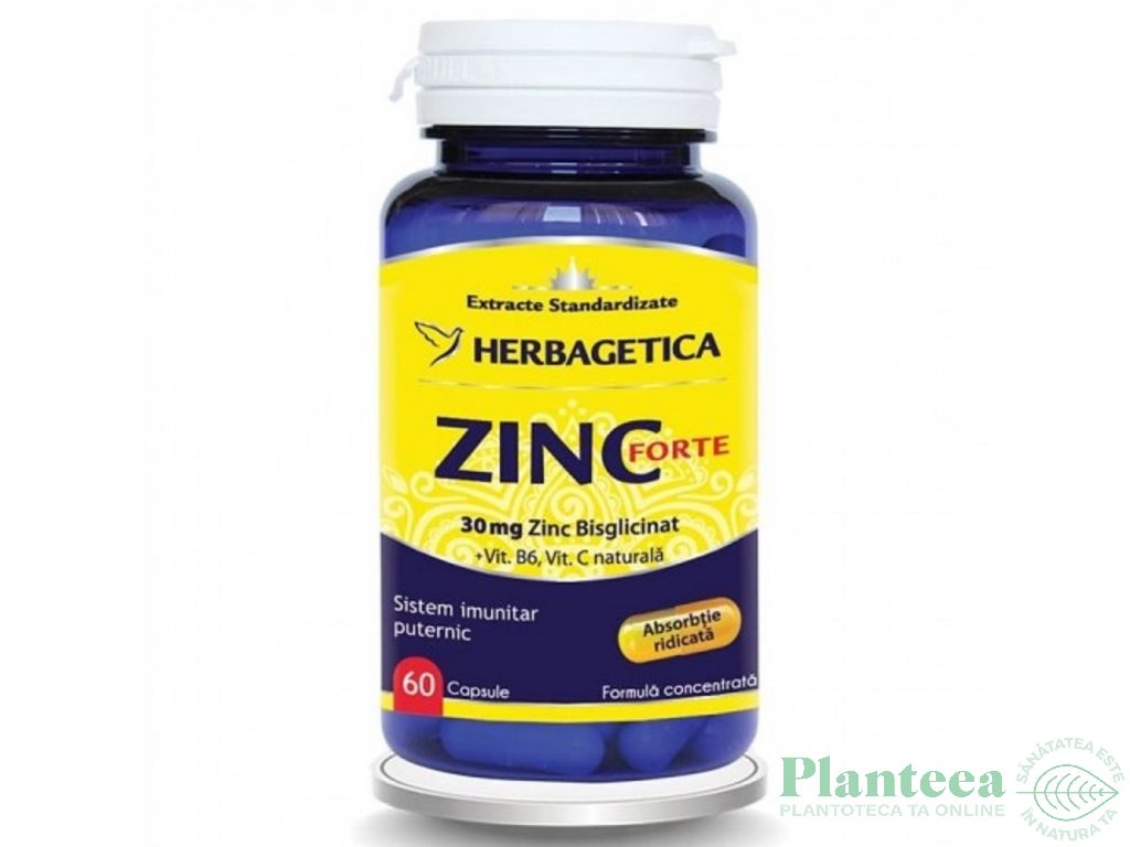 Zinc forte 60cps - HERBAGETICA