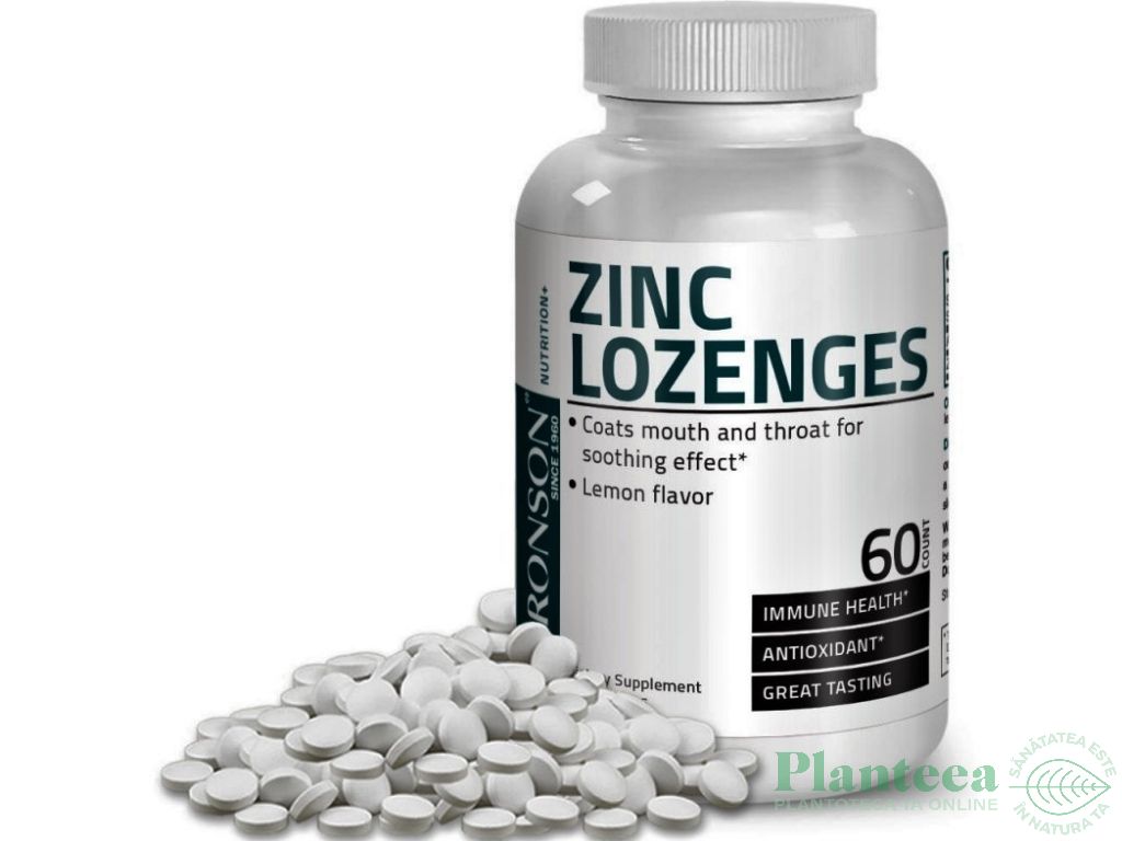 Zinc tablete masticabile aroma lemon 60cp - BRONSON