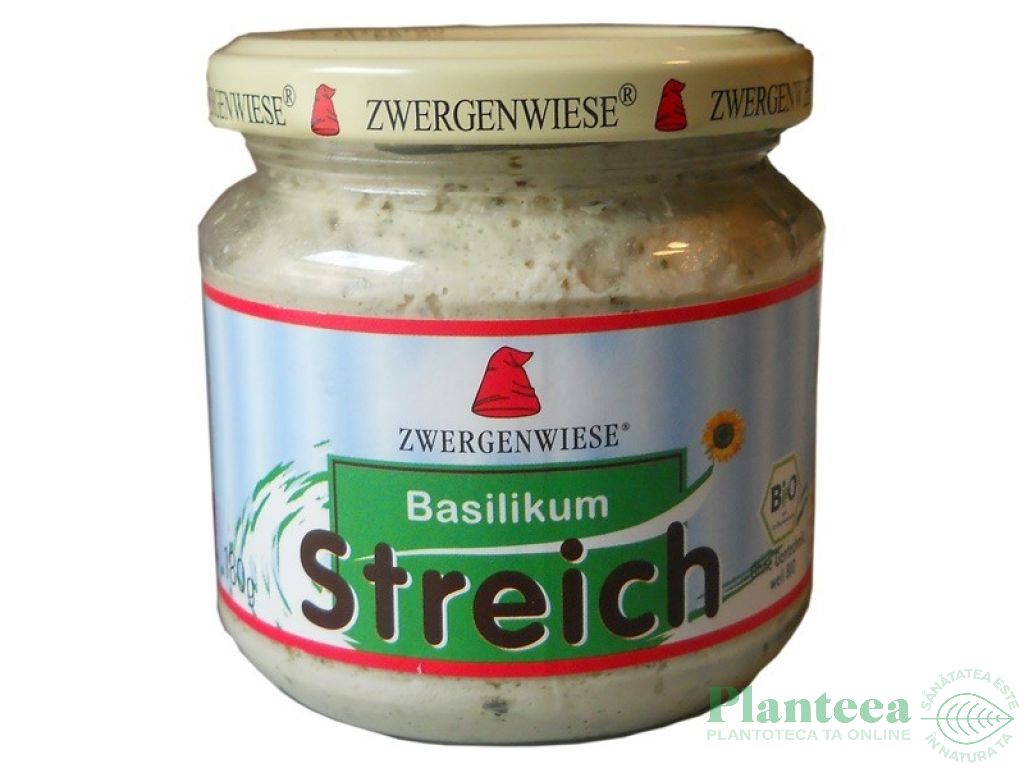 Pate vegetal fl soarelui busuioc eco 180g - ZWERGENWIESE