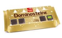Dominouri ciocolata amaruie umplute crema mere eco 125g - LINEA NATURA