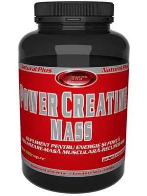 Pulbere Power creatine mass 2kg - NATURAL PLUS