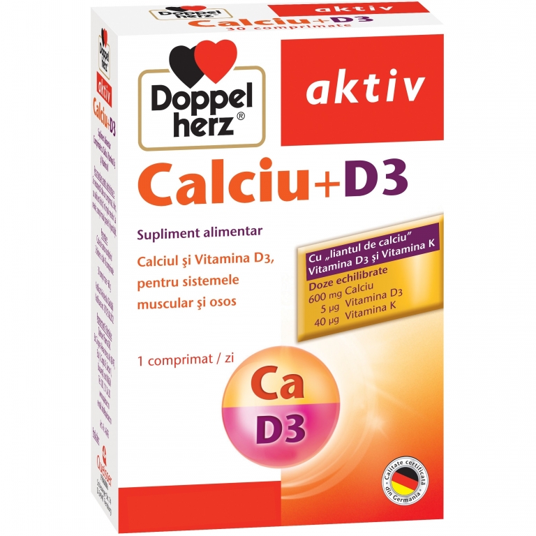 Calciu D3 30cp - DOPPEL HERZ