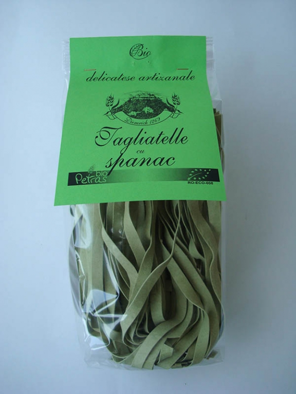 Paste tagliatelle grau semola spanac 250g - PETRAS BIO