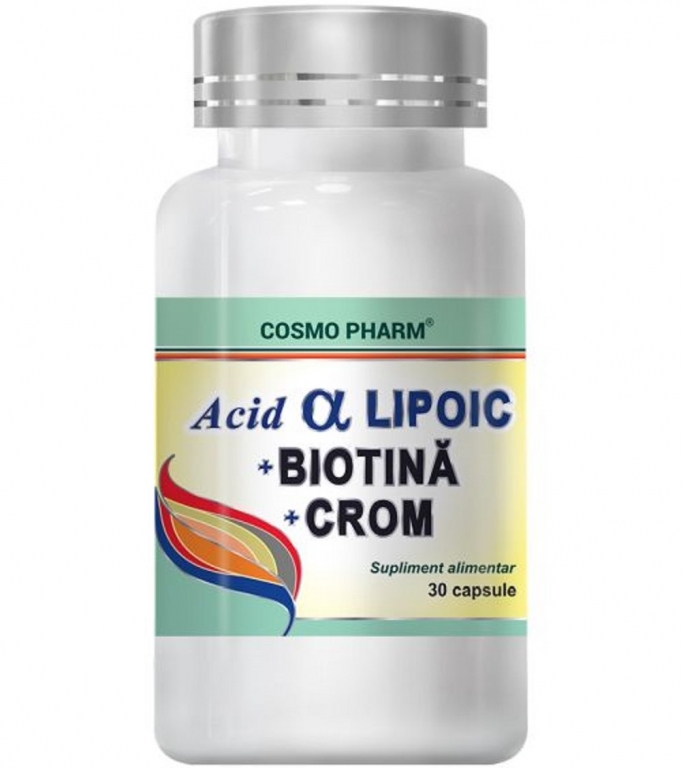 Acid alfa lipoic biotina crom 30cps - COSMO PHARM