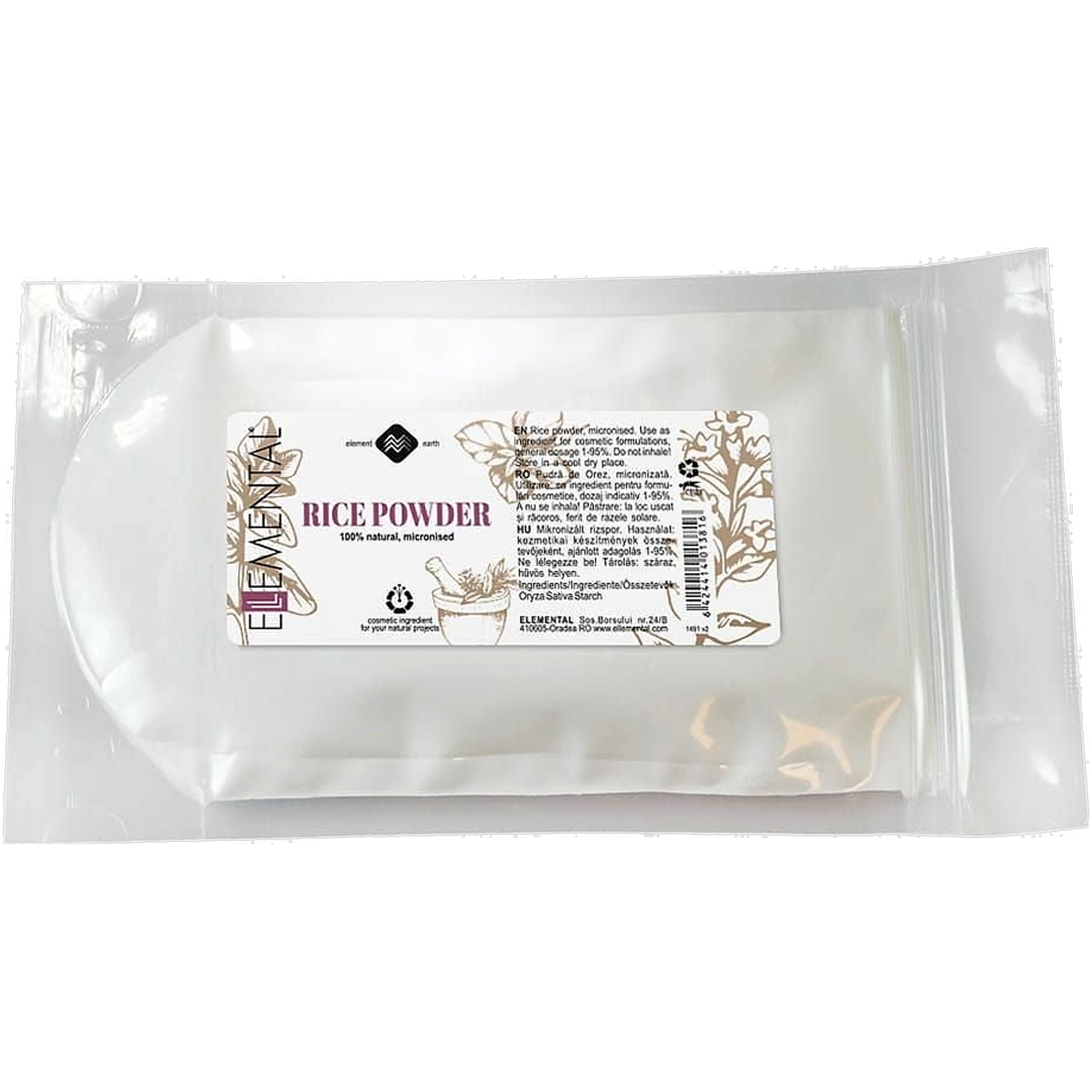 Pudra orez micronizata 10g - ELLEMENTAL