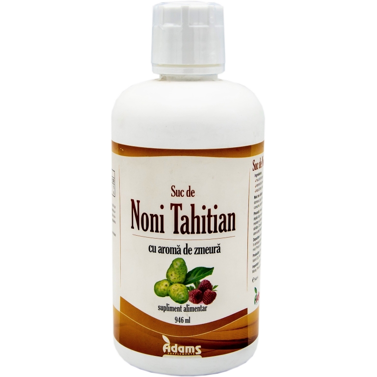 Suc noni tahitian zmeura eco 946ml - ADAMS