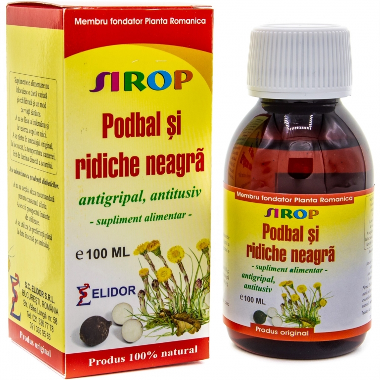 Sirop podbal ridiche neagra 100ml - ELIDOR