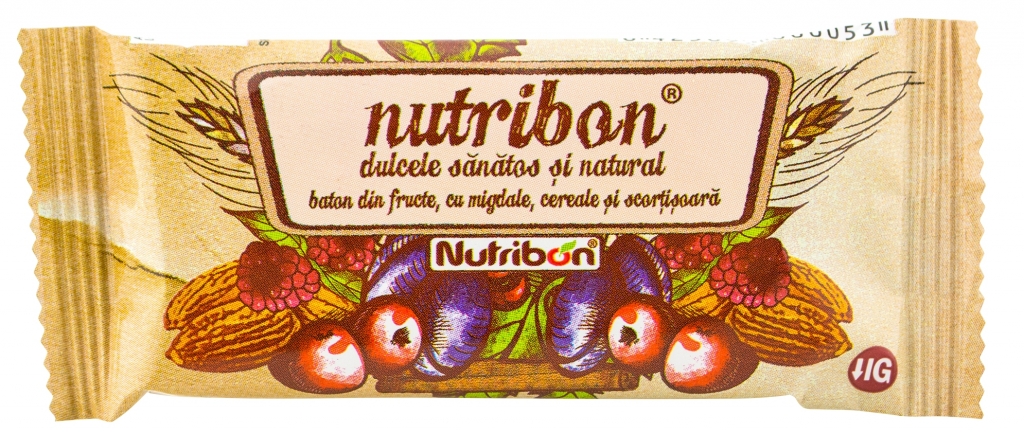 Baton fructe migdale 40g - NUTRIBON