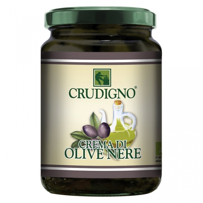 Crema masline negre eco 180g - CRUDIGNO