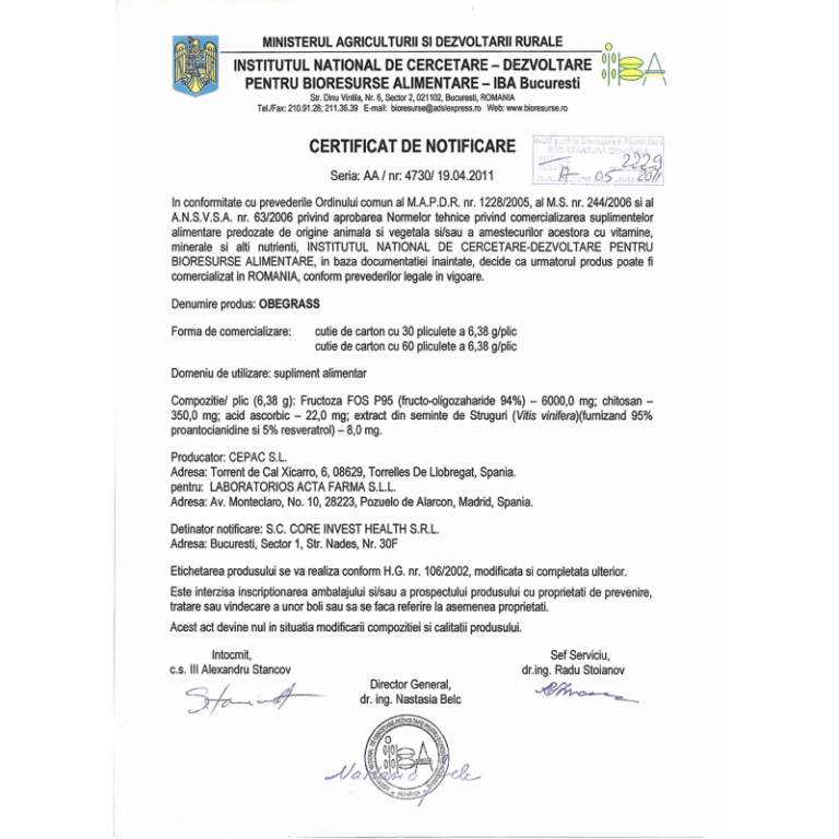 Obegrass 30pl - ACTAFARMA