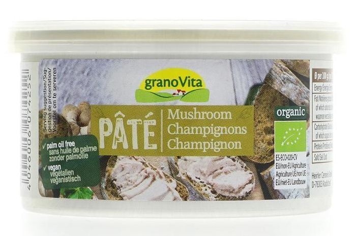 Pate vegetal ciuperci eco 125g - GRANO VITA