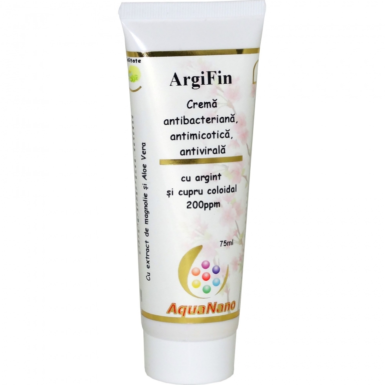 Crema antibacteriana antimicotica antivirala ArgiFin 75ml - AQUA NANO