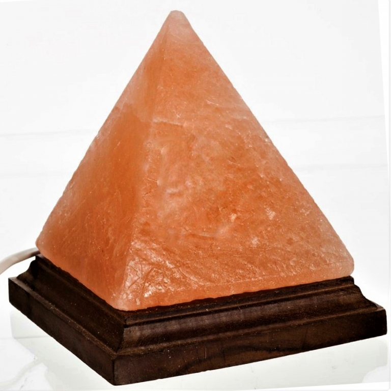 Veioza sare himalaya Piramida suport lemn 3kg - MONTE SALT CRYSTAL