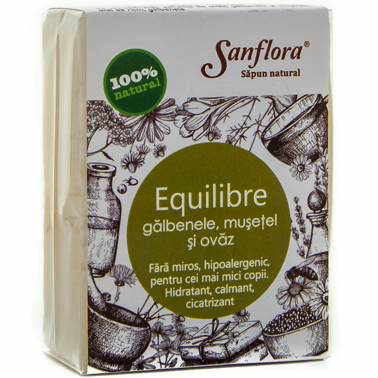 Sapun Equilibre galbenele musetel ovaz 100g - SANFLORA