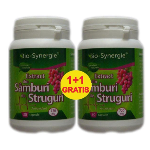 Pachet Samburi struguri extract 340mg 2x30cps - BIO SYNERGIE