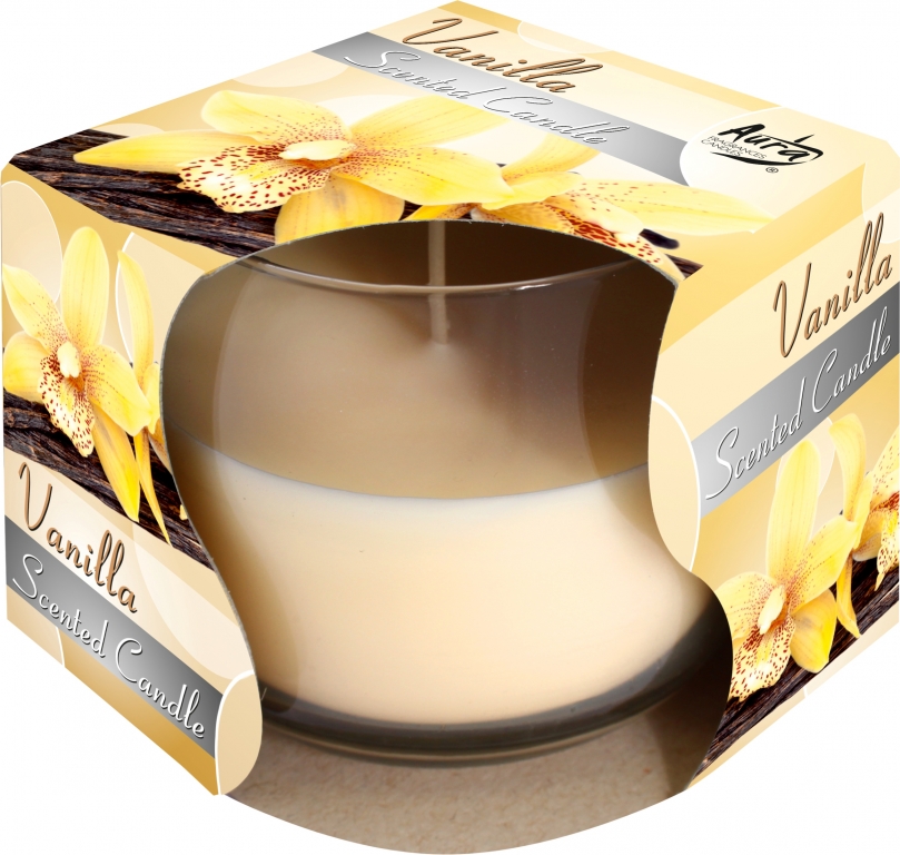 Lumanare pahar simplu parfumata 24h vanilie 260g - BISPOL