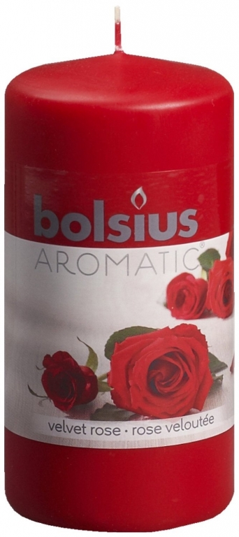 Lumanare parfumata stalp 22h trandafir 160g - BOLSIUS