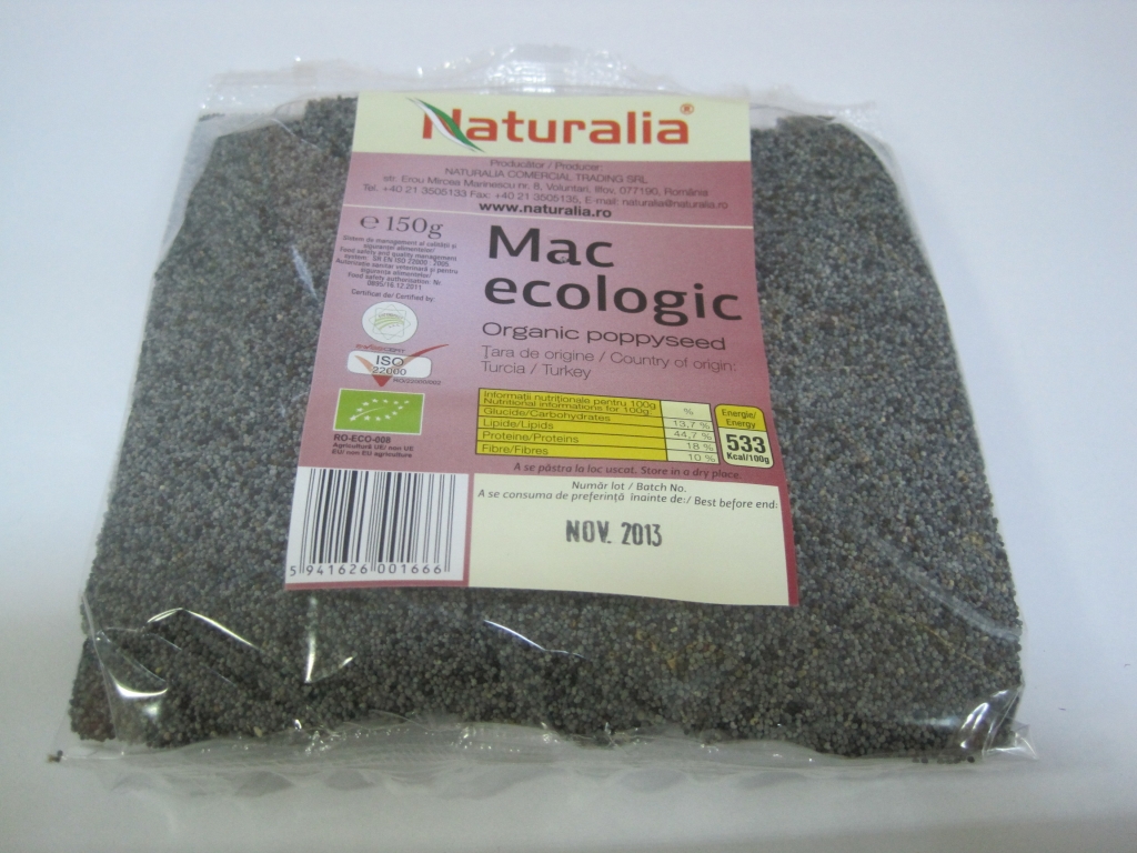 Seminte mac eco 150g - NATURALIA