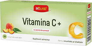 Vitamina C+ piersica 20cp - BIOLAND