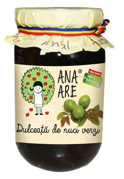 Dulceata nuci verzi fara zahar 320g - ANA ARE