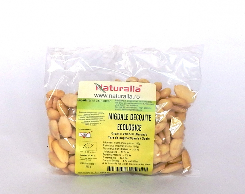 Migdale crude decojite jumatati eco 250g - NATURALIA