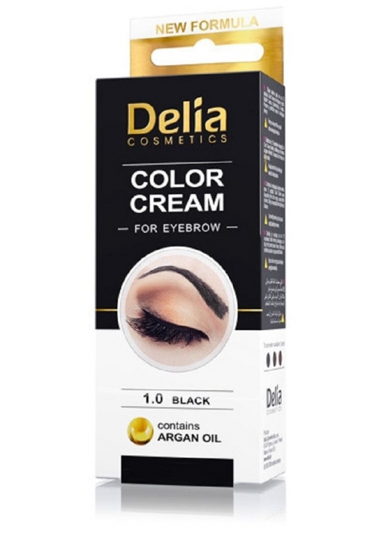 Crema coloranta gene sprancene 1.0 negru 15ml - DELIA