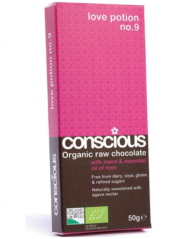 Ciocolata neagra 65% Love Potion no9 raw eco 50g - CONSCIOUS