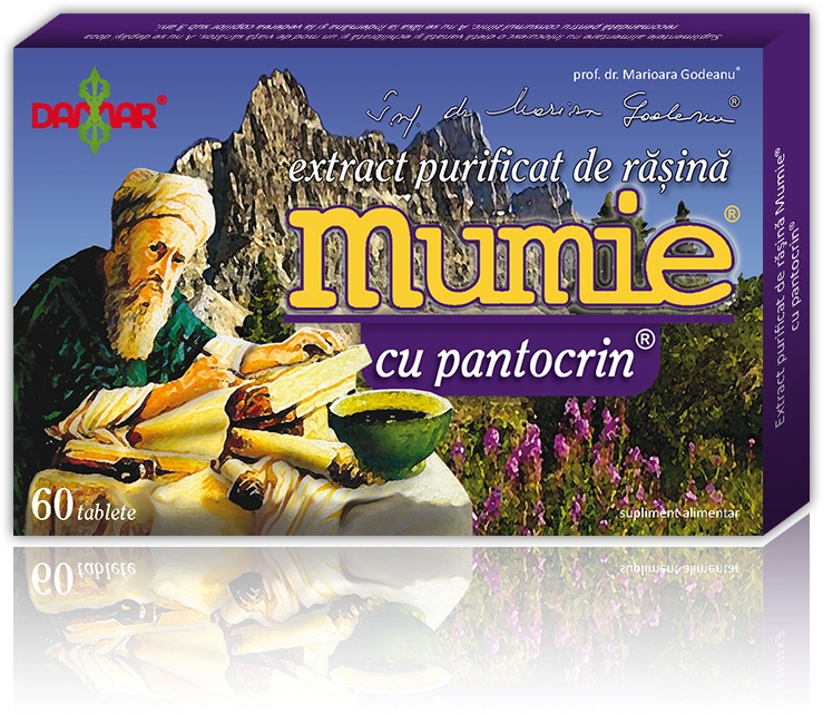 Mumie extract purificat rasina pantocrin 60cp - DAMAR