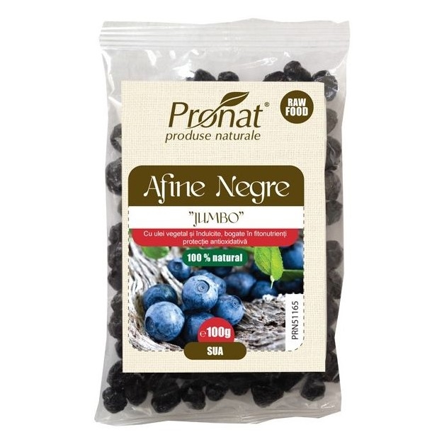 Afine negre Jumbo uscate 100g - PRONAT