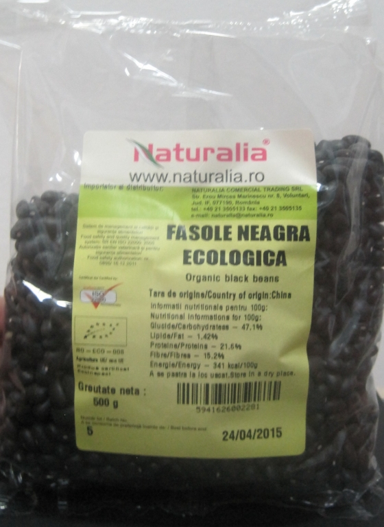 Fasole neagra boabe eco 500g - NATURALIA