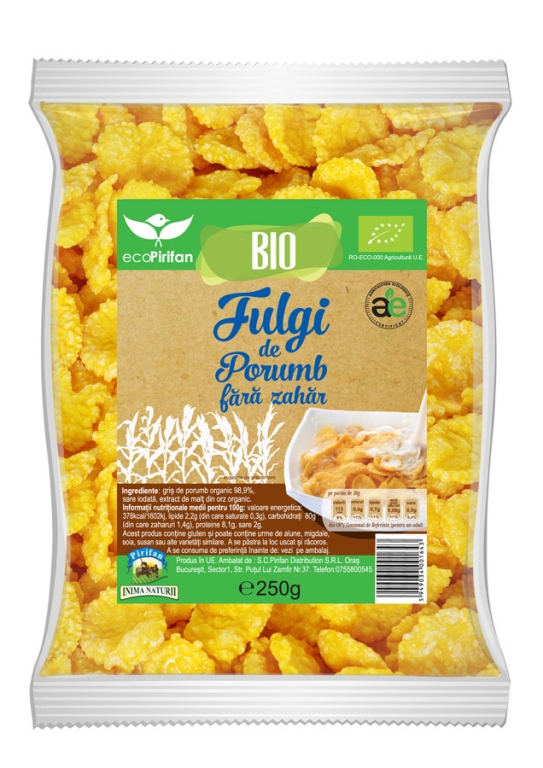 Fulgi porumb fara zahar bio 250g - PIRIFAN