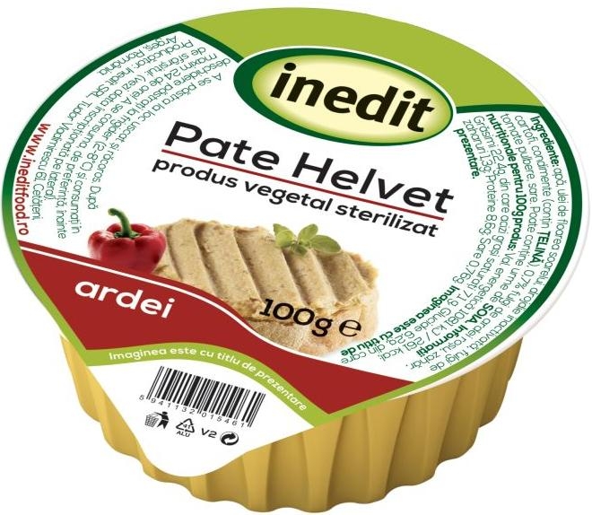 Pate vegetal Helvet ardei 100g - INEDIT