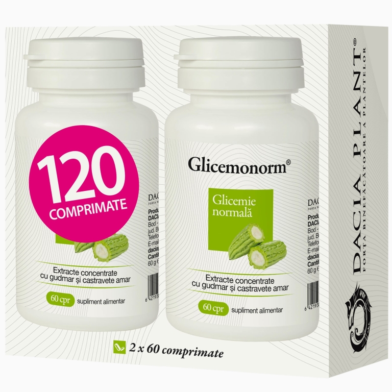 Glicemonorm [Glicemie normala] comprimate 120cp - DACIA PLANT