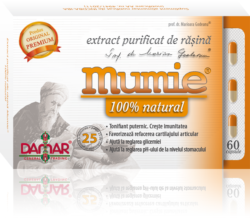 Mumie extract purificat rasina 60cps - DAMAR