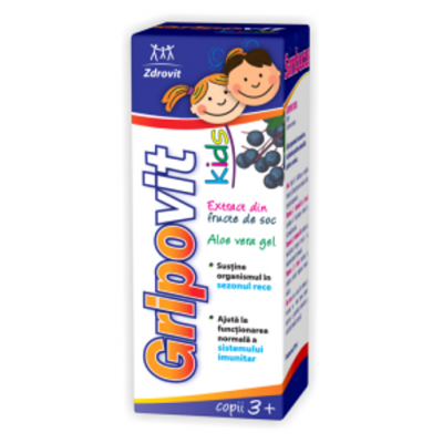 Sirop gripovit kids +3ani 150ml - NATUR PRODUKT