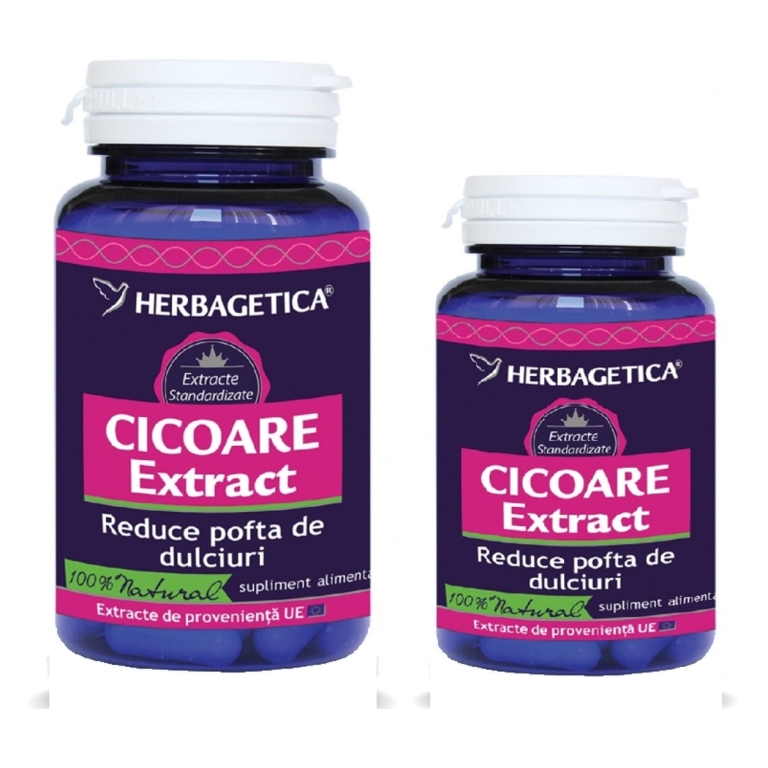 Pachet Cicoare extract 60+30cps - HERBAGETICA