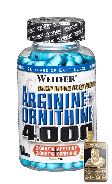 Arginina Ornitina 4000 180cps - WEIDER