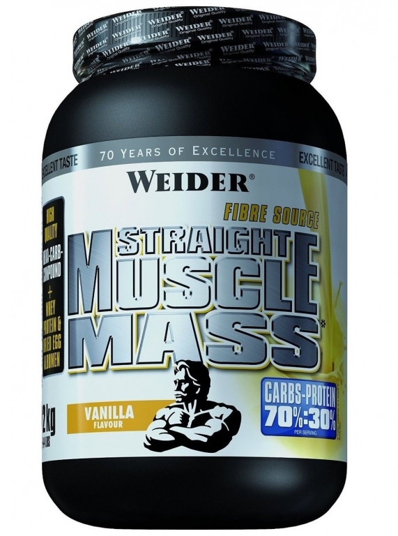 Straight muscle mass vanilie 2kg - WEIDER